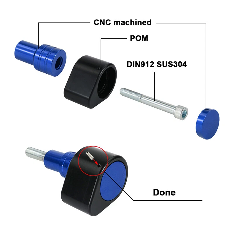 Fit For Suzuki GSX-S1000F 15-21 Aftermarket Frame Sliders Crash Device Function - Imagem 2 de 4