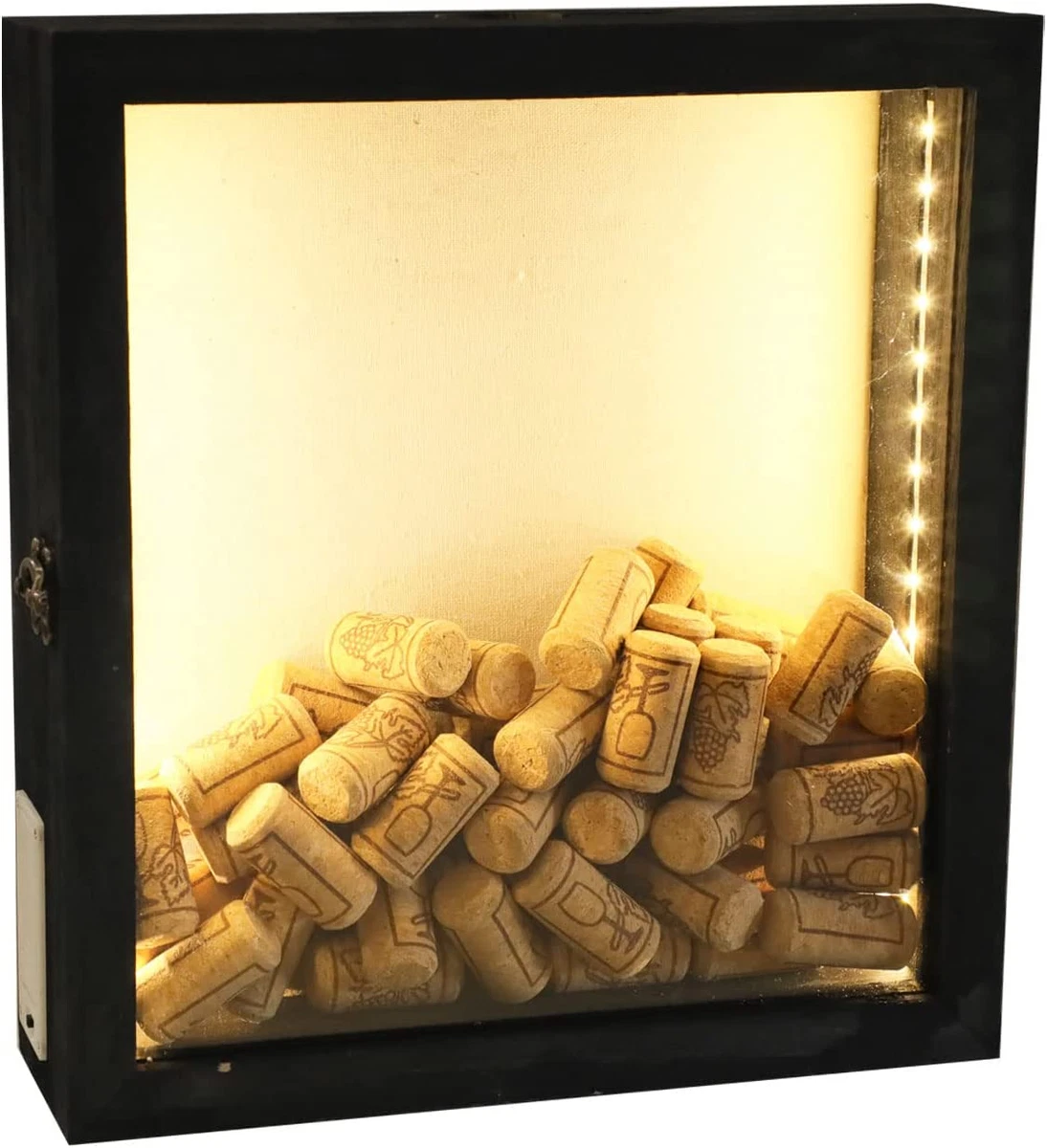 Romingo LED Shadow Box Frame 11X12 Wine Cork Holder Display Case