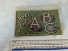 1918 Baby's First ABC Rag Book Saalfield Publ. 6"L