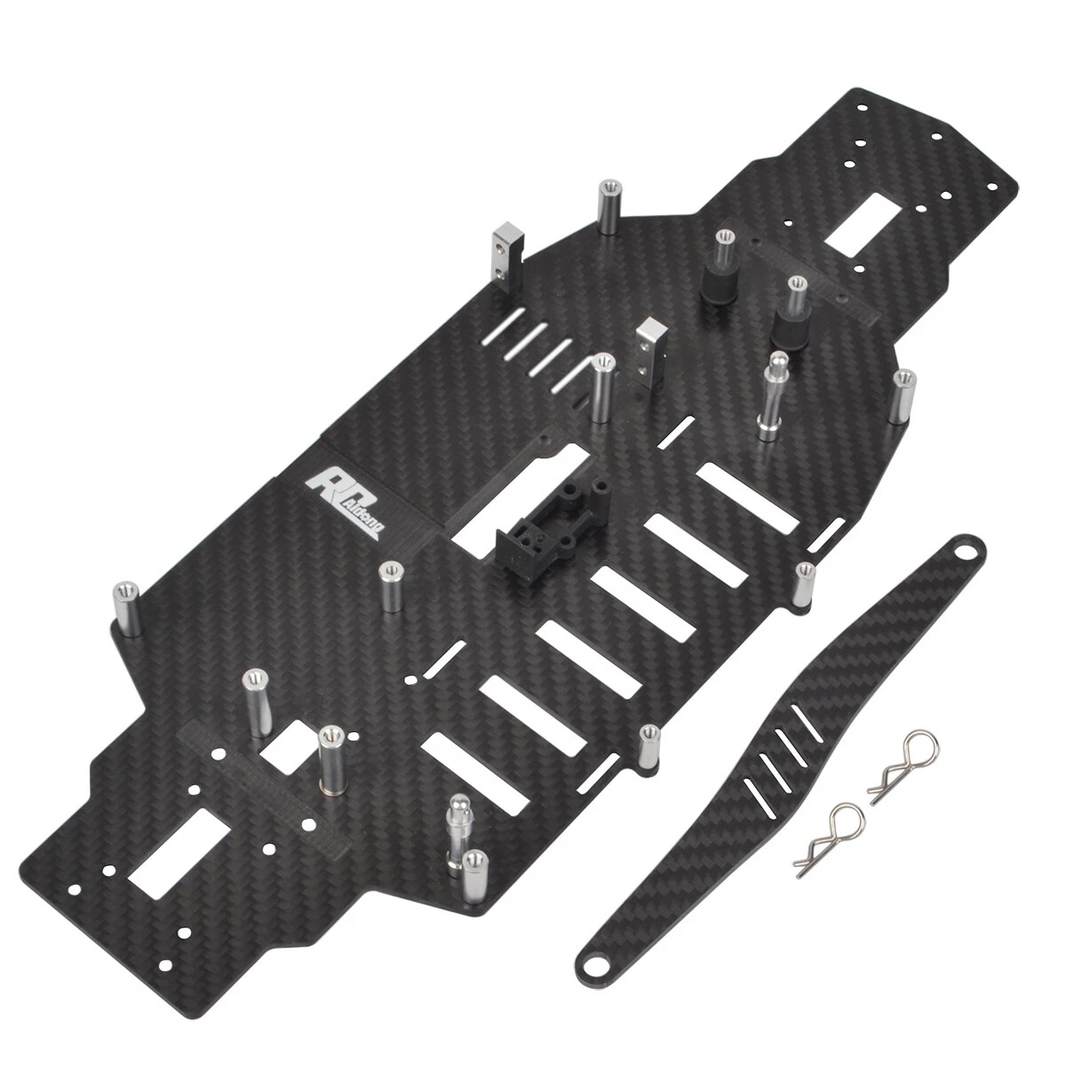 ホビーラジコン Takao 1/10 RC On-Road Car Carbon Lower Deck Chassis Kit for Tamiya TA05