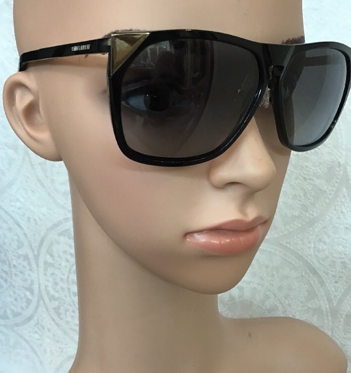 Saint Laurent Sunglasses Black Frame Silver Arms And Tops SL 31