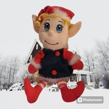 Fiesta Christmas Elf Girl Doll Plush Soft Toy Stuffed 14"