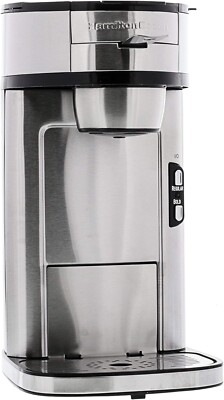 Hamilton Beach the Scoop Single-Serve Coffee Maker, 14 Oz., Stainless Steel