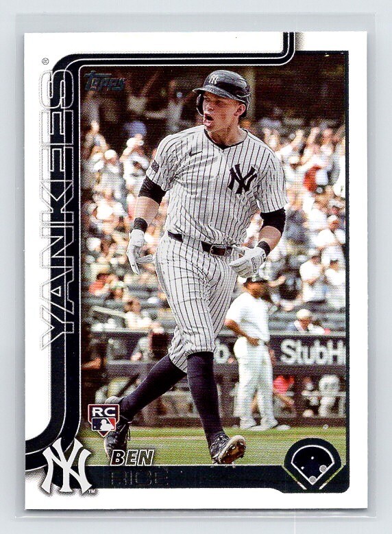 2025 Topps Ben Rice #337 RC Rookie Rainbow Foil New York Yankees