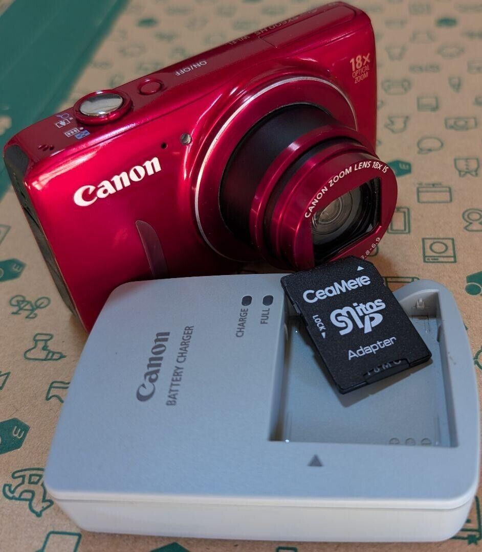 Canon PowerShot SX600 HS Red Digital Camera 16.0MP 18x Canon PowerShot SX600 HS Red Digital Camera 16.0MP 18x