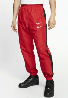 Nike Men's NSW Sportswear Swoosh Woven Track Pants CJ4877 657 Red Size ...