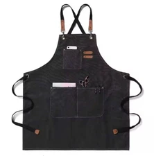 Canvas Kitchen Apron Man Woman Men Chef Work Apron For Grill Restaurant Bar Shop