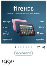 Kindle Fire HD8 "bundle" with attractive case