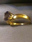 NATURAL BLUE PURPLE SPINEL 2.10 CARATS 925 SILVER 14K GOLD PLATED RING SIZE 6.75 — photo 3