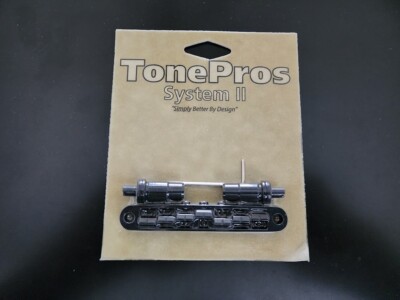 TonePros 7 String Metric Tune-O-Matic Bridge With Large Posts Black TP7-B