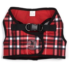 THE WORTHY DOG Sidekick Printed Red Plaid Dog Harness Sizes TINY-XXXL