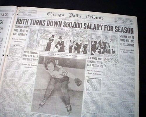 BABE RUTH & Col. Jacob Ruppert New York Yankees Contract Dispute 1933 ...