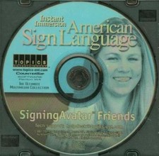 Instant Immersion American Sign Language: Signing Avatar Friends PC CD ASL ESL