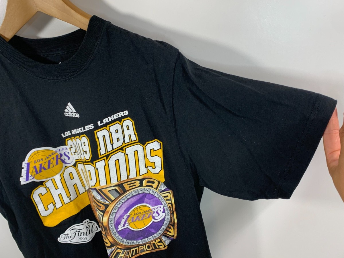 NBA FINAL 2009 Tシャツ Lakers 2009 NBA Champions Black Adidas Mens Size S Small T