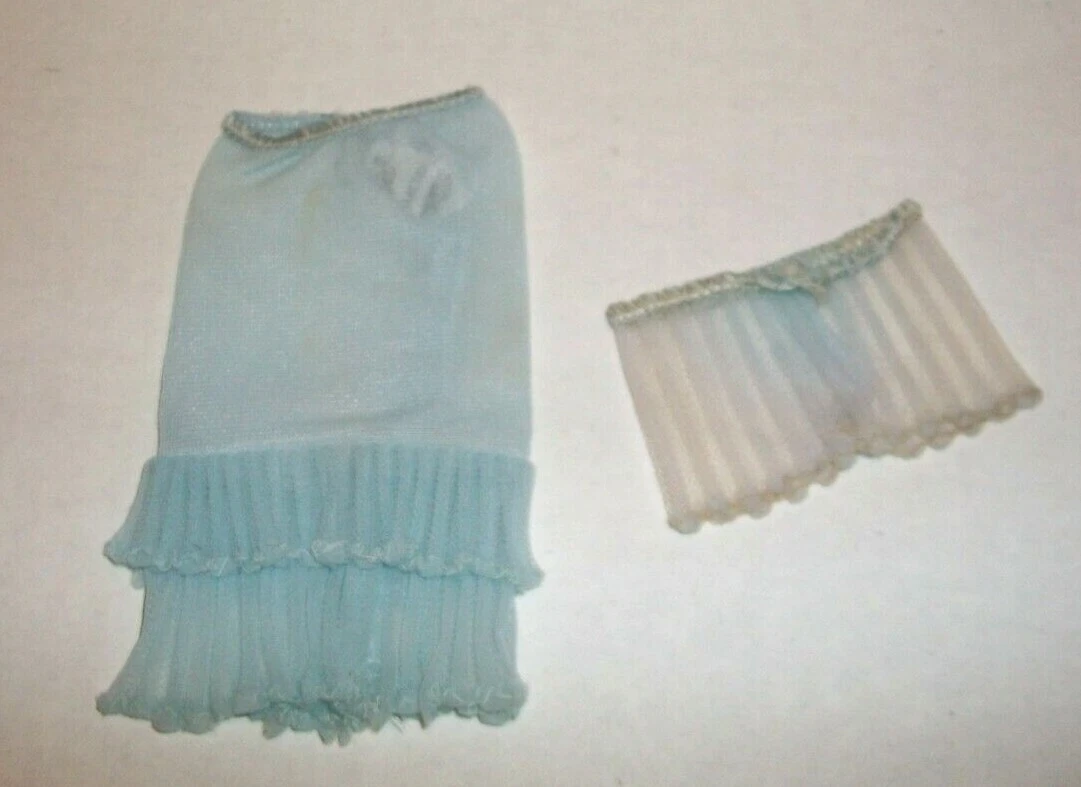 VINTAGE MATTEL BARBIE #919 UNDERGARMENTS BLUE SLIP & PANTIES 1959 - 1962 GOOD