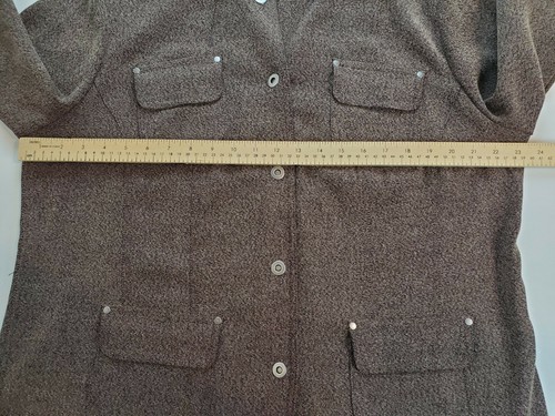 JM Collection Women Size 16W Brown Snap Front Jacket - Picture 3 of 8