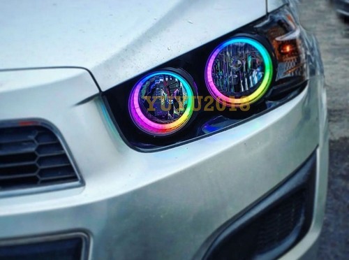 Dream color 6 halo ring for Alfa Romeo 159 05-10 Flow Chasing RGB BT APP DRL LED - Picture 12 of 12
