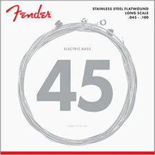 Fender Stainless Steel Flatwound Long Scale Electric Bass Strings