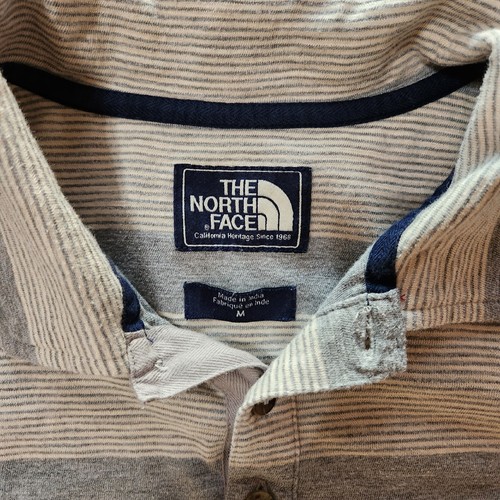 The North Face Polo Short Gray Striped Pocket A5K9 - sz Medium - Picture 2 of 9