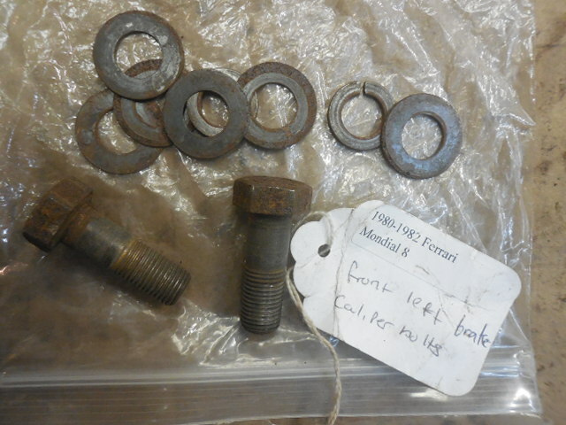 1980 1981 1982 Ferrari Mondial 8 308 Lot Miscellaneous Brake Hardware Nuts Bolts