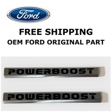 2PC POWERBOOST 3D LETTER EMBLEM LEFT SIDE DOOR 10X1 INCHES 2019-2023 F-150