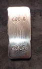 Silver Ingot Bullion Bar 200 Grams (6.4) Troy oz Hand Poured .999 Pure