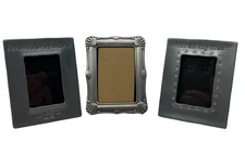 Lot of 3 Mini 3.75" x 3" Silver Frames