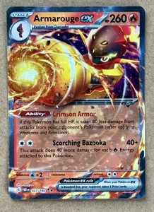 POKÉMON SV PARADOX RIFT TCG ARMAROUGE EX DOUBLE RARE HOLO 027/182 NM+