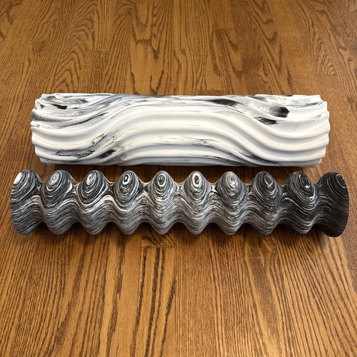 Lululemon Foam Rollers Set of 2 Massage Grid Hard Black White Gray Yoga Gym