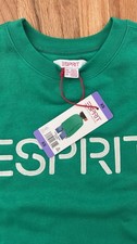 Esprit Women's Logo Fleece Crewneck Sweatshirt Green XS NWT Costco Retro 90s