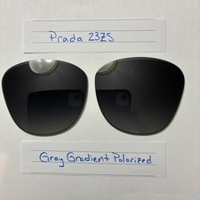 PRADA PR 23ZS Grey Gradient Polarized Replacement Lenses Authentic New