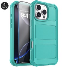 Green For iPhone 16e 17e 16 17 Pro Max Air 16 Case Phone Cover Screen Protector