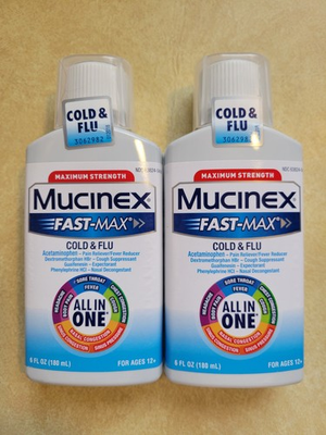 #ad #ad 2 Mucinex Fast Max Cold And Flu Relief Liquid All In One 6oz Ages 12 and up $19.99