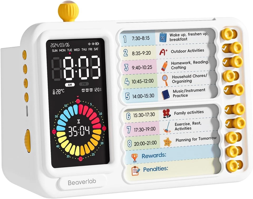 Visual Countdown Timer with Planning Board for Effective Study & Chores - Image 3 of 4