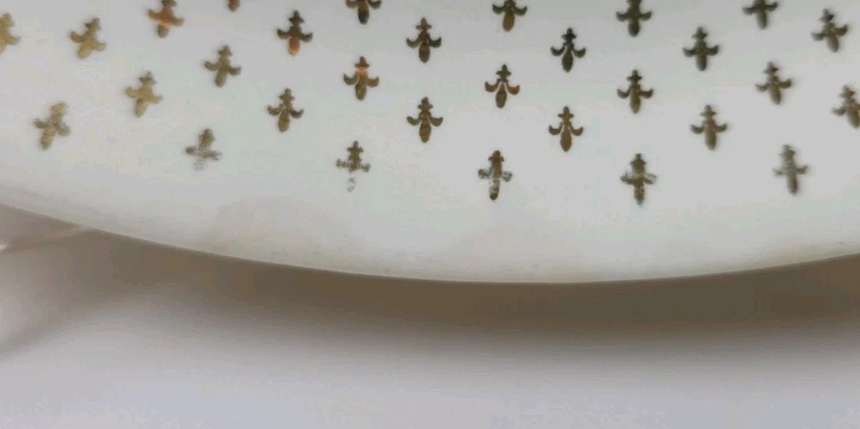 Juego de 10 platos de colección Homer Laughlin Gold Wheat Fleur de Lis Foto 4 de 4