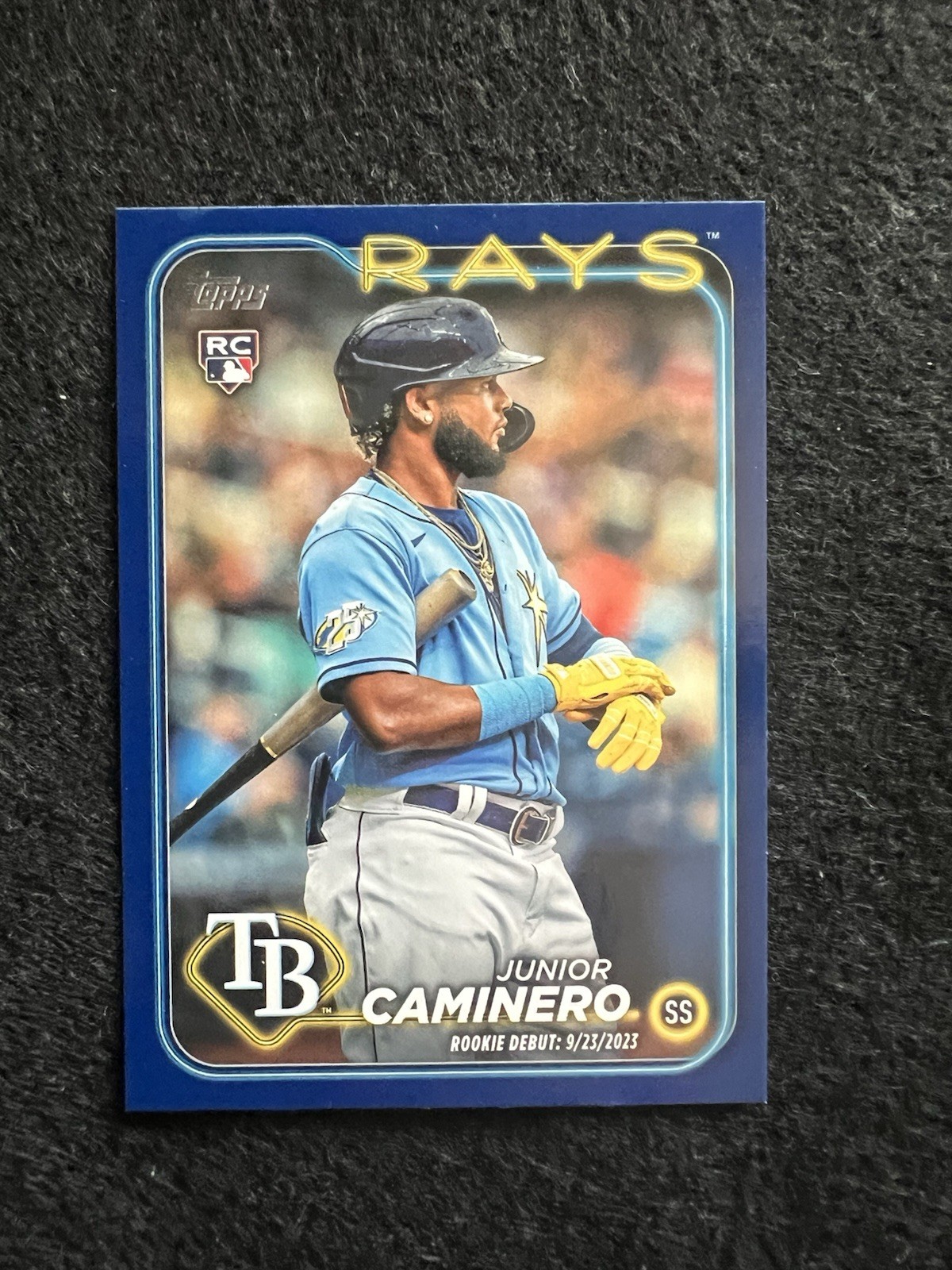2024 Topps Update Series - Rookie Debut Junior Caminero #US223 Royal Blue (RC)