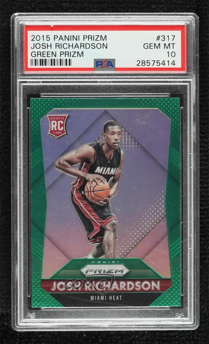 2015 Panini Prizm Rookies Green Josh Richardson #317 PSA 10 GEM MT Rookie RC fg5