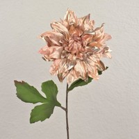 Artplants Seidenblume Dahlie Minbu, Lachs, 60Cm, Ø18Cm