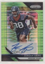 2018 Panini Prizm Rookie Neon Green Pulsar Jordan Akins #RA-JAK Auto 0o9s