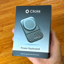 Clicks Power Keyboard Mini Bluetooth Backlit Keys Built-In Battery Black CP-1000