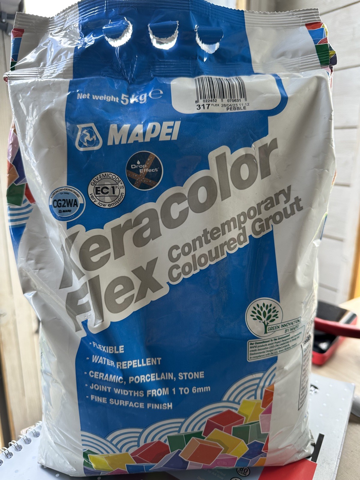 MAPEI Keracolor Flex Contemporary Coloured Grout Pebble 5kg
