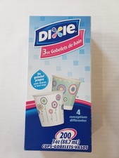 2012 Dixie 3 oz Bath Cups 200 Count Disposable Paper SEALED Pastel Flowers