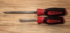 Snap-On Screwdrivers Slotted And Phillips Red/Black Soft Grip Handle SGD6B SGD3P