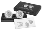 2023-S Reverse Proof $1 Morgan and Peace Silver Dollar 2pc Set Box , OGP & COA