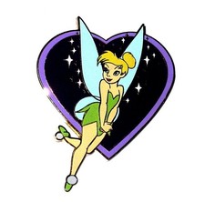 LE Disney Auctions Pin Tink Tinker Bell Purple Heart Stars Prancing Dancing Coy