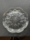 Anchor Hocking Savannah Glass Deviled Egg Platter Serving Plate Dish 12” Vintage
