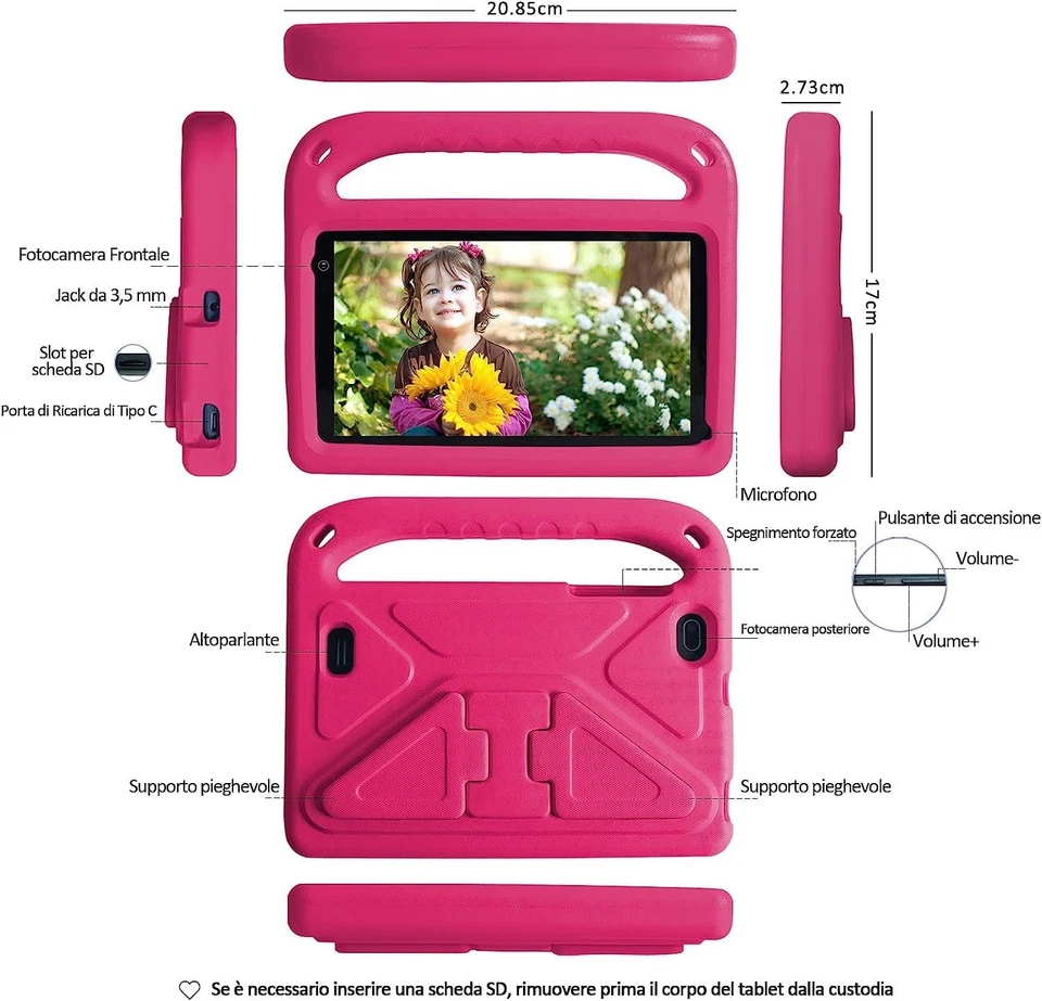 Tableta para Niños 7 Pulgadas, Android 11 , 32GB ROM, Wifi, Bluetooth, GPS , - Imagen 4 de 4