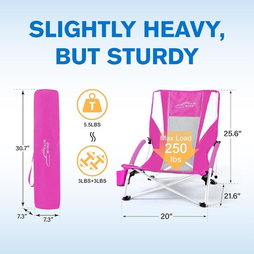 Beach Umbrella Chair, Beach Chairs for Adults, Shade Chair with Umbrella Fold... - Picture 2 of 6