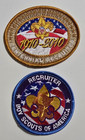 Boy Scouts of America Recruiter Patch Set | 1 Round Blue & 1 Oval Tan | NEW — photo 1
