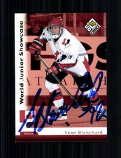 Sean Blanchard NHL USA Upper Deck Traiding Card Original Sign + A 249182